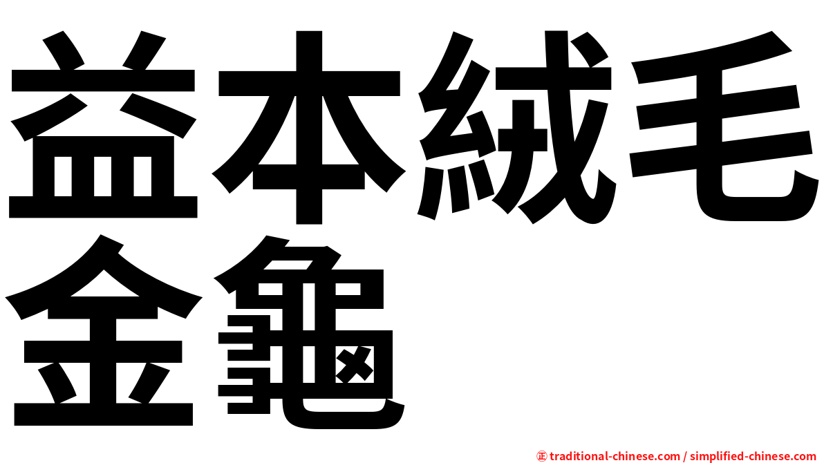 益本絨毛金龜