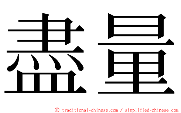 盡量 ming font