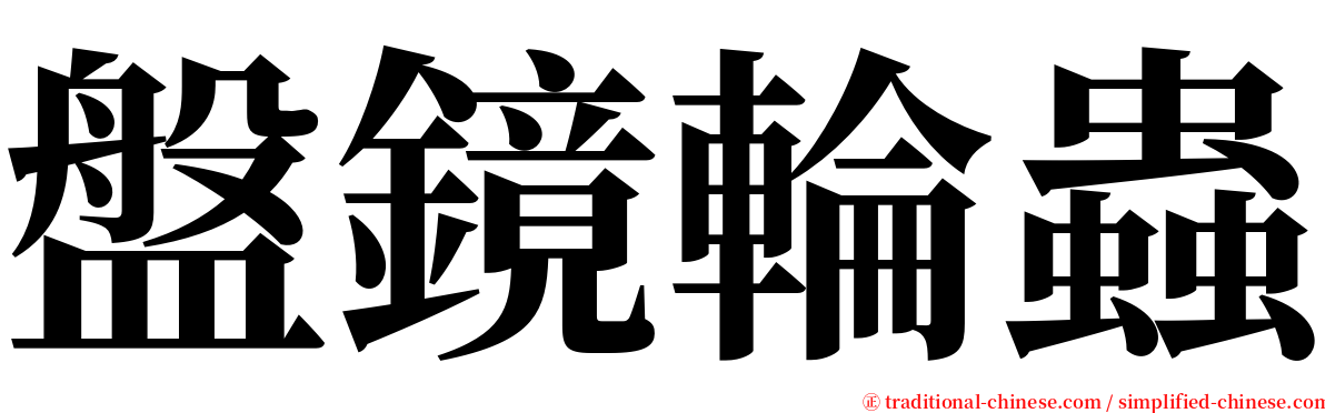 盤鏡輪蟲 serif font