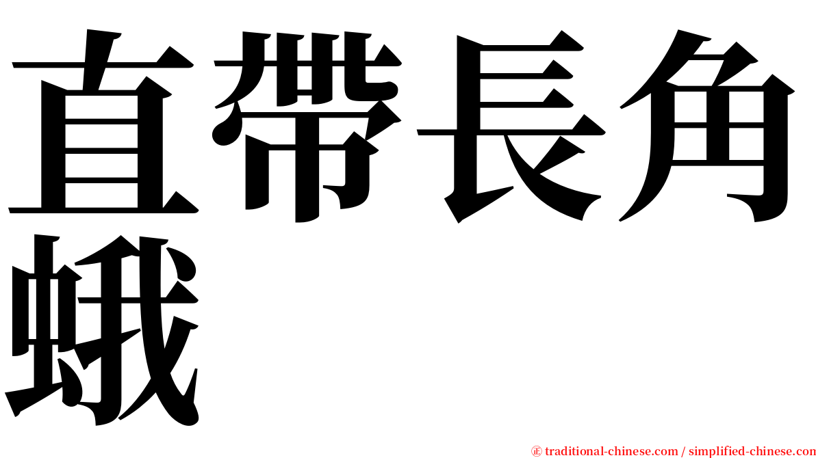 直帶長角蛾 serif font