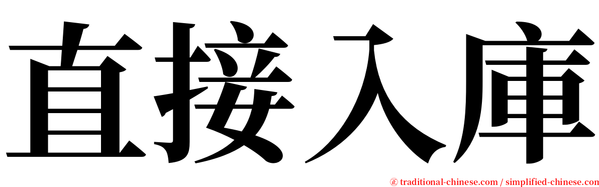 直接入庫 serif font