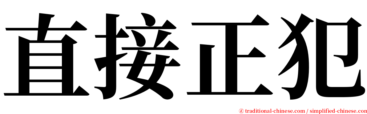 直接正犯 serif font