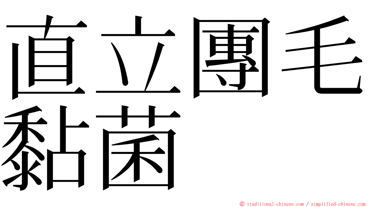 直立團毛黏菌 ming font