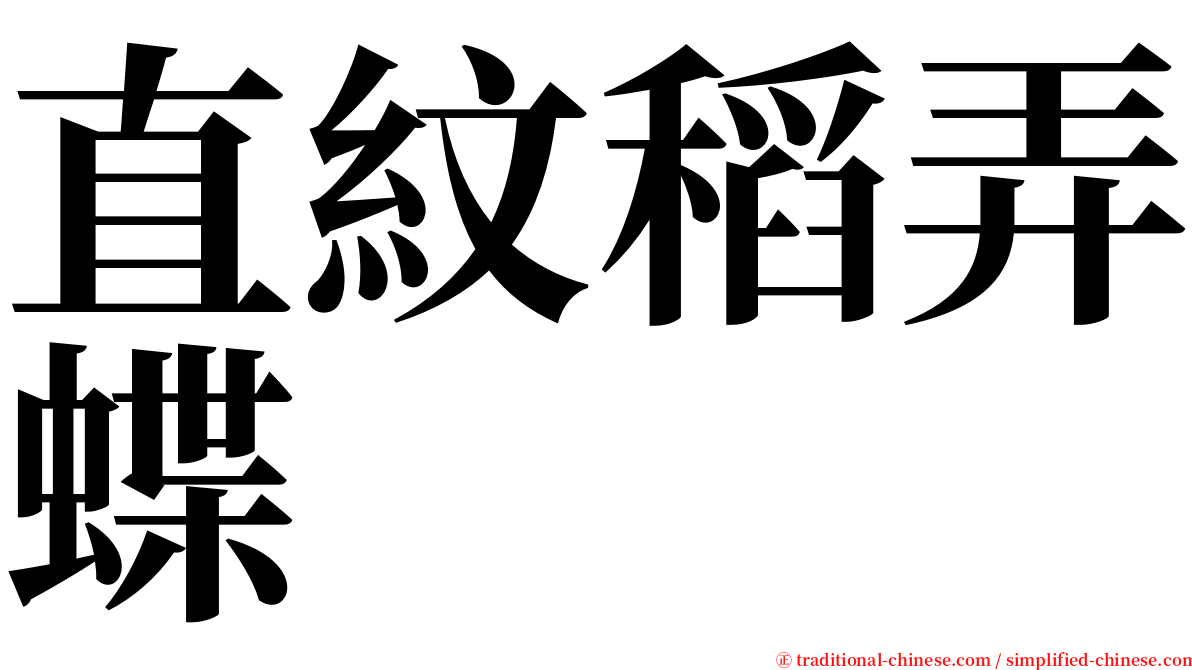 直紋稻弄蝶 serif font