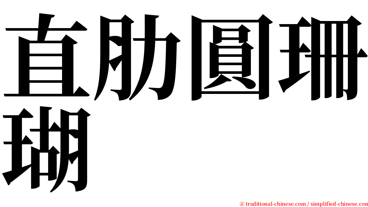 直肋圓珊瑚 serif font