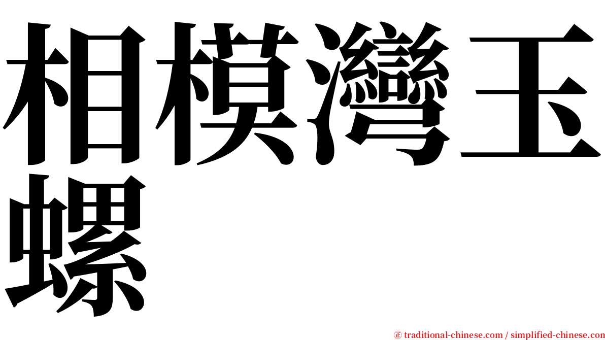 相模灣玉螺 serif font