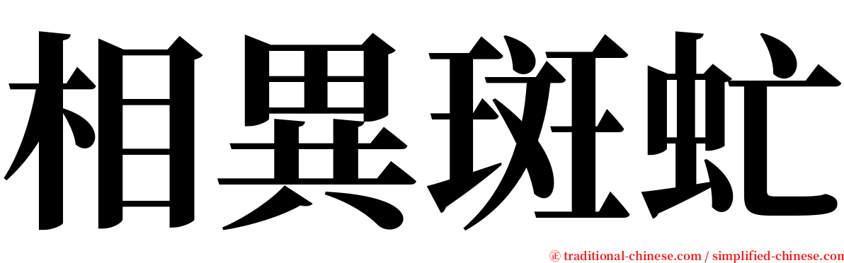 相異斑虻 serif font