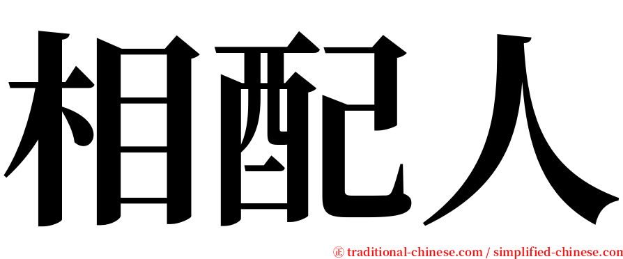 相配人 serif font