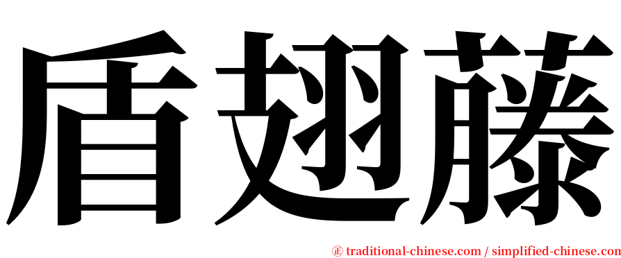 盾翅藤 serif font