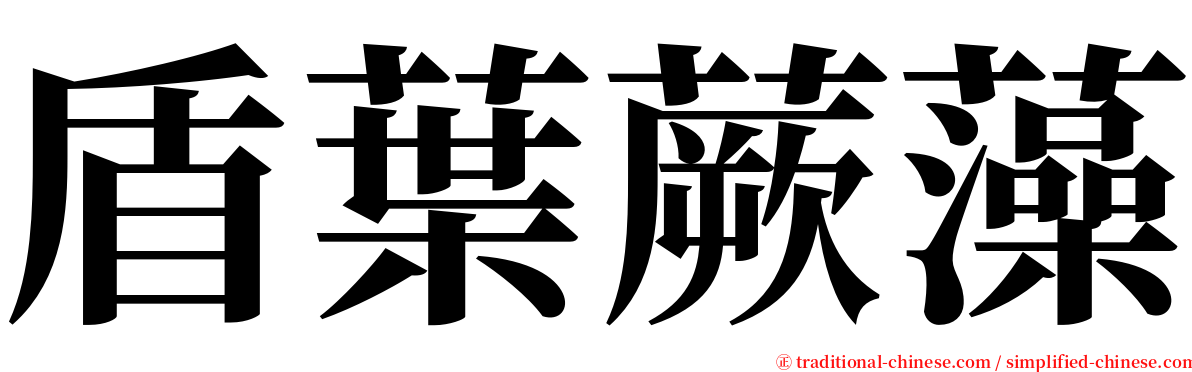 盾葉蕨藻 serif font