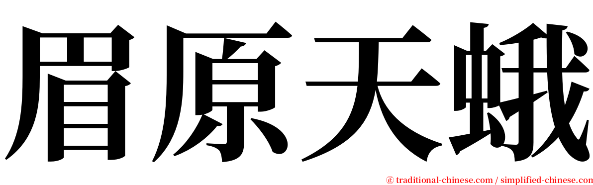 眉原天蛾 serif font