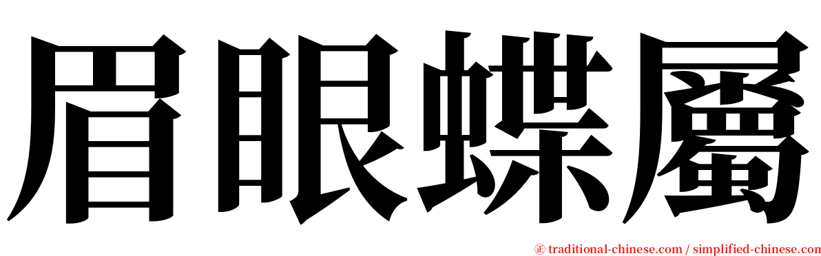 眉眼蝶屬 serif font