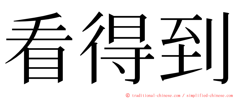 看得到 ming font