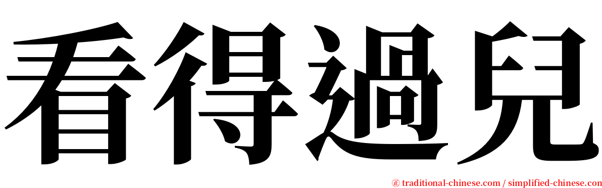 看得過兒 serif font