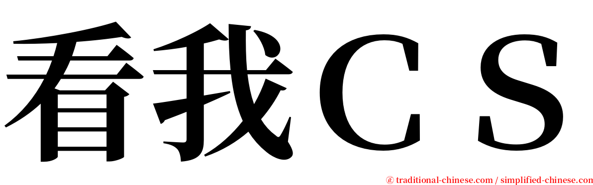 看我ＣＳ serif font