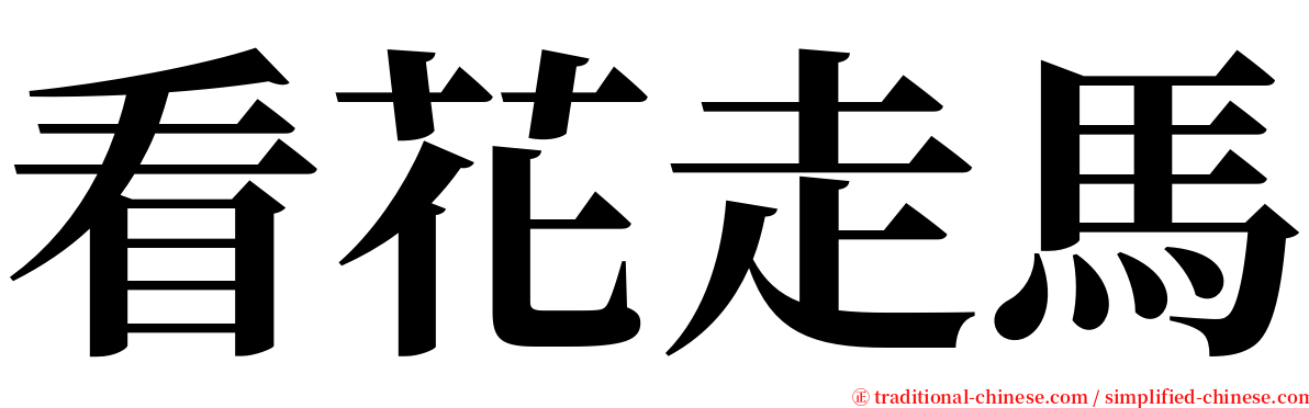 看花走馬 serif font