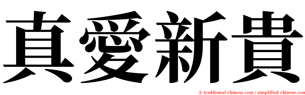 真愛新貴 serif font