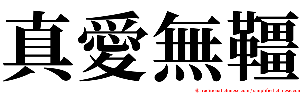 真愛無韁 serif font