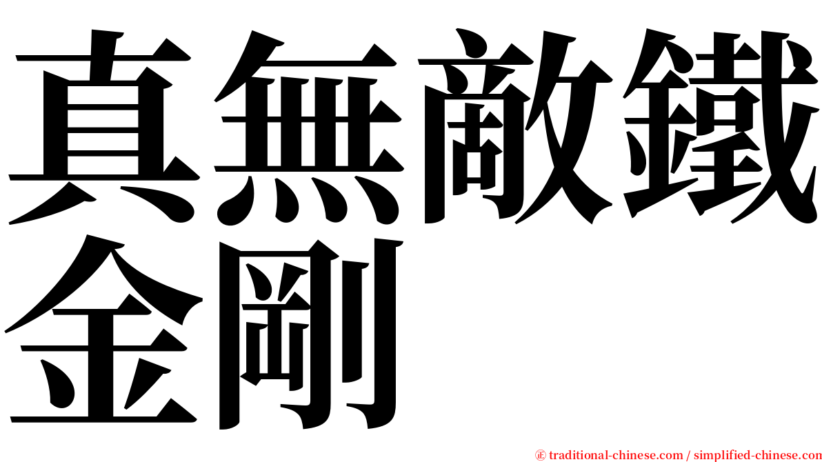 真無敵鐵金剛 serif font