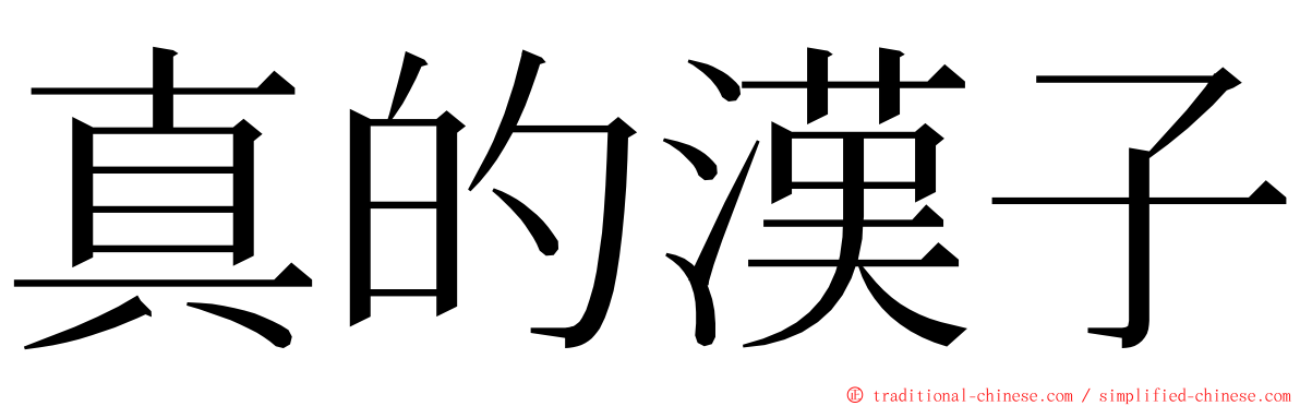 真的漢子 ming font