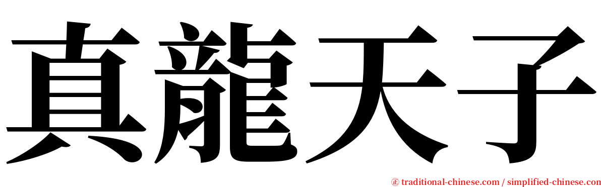 真龍天子 serif font