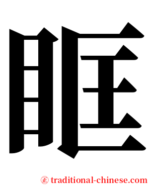 眶 serif font