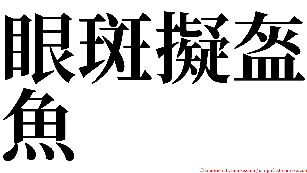 眼斑擬盔魚 serif font