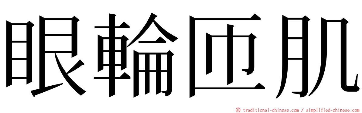 眼輪匝肌 ming font