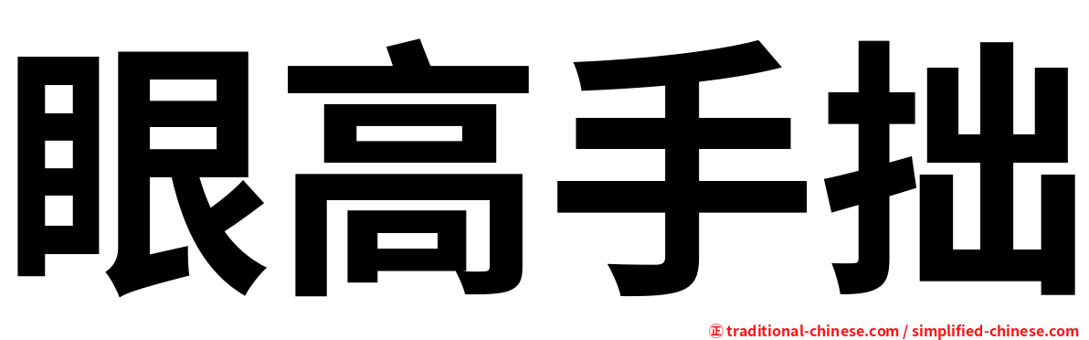 眼高手拙