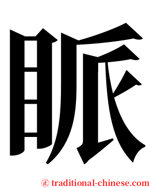 眽 serif font