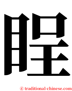 睈 serif font