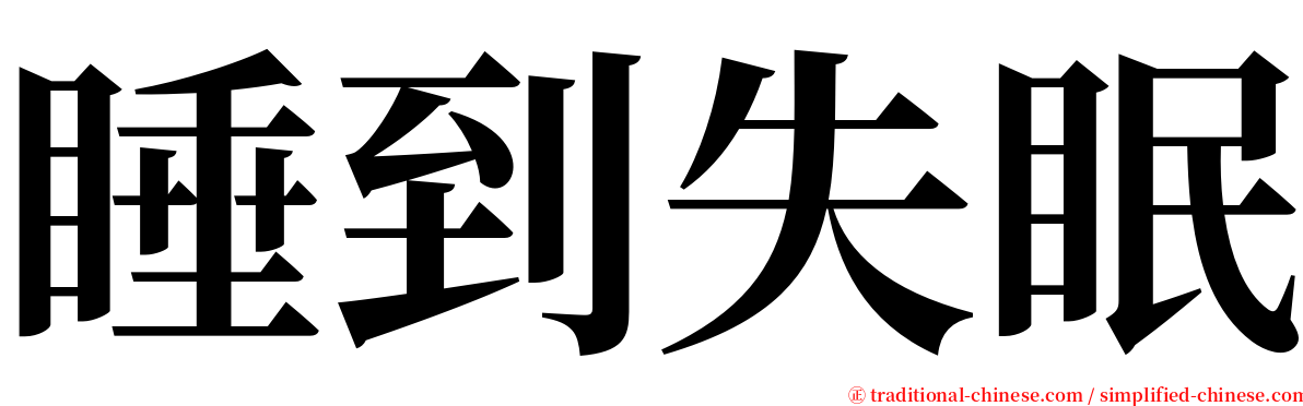 睡到失眠 serif font