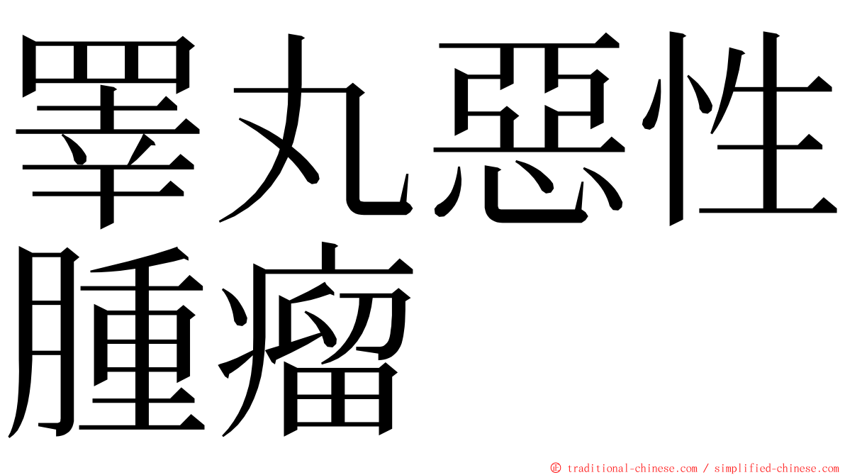 睪丸惡性腫瘤 ming font