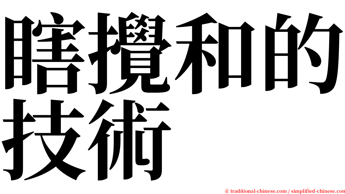 瞎攪和的技術 serif font