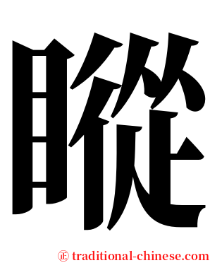 瞛 serif font