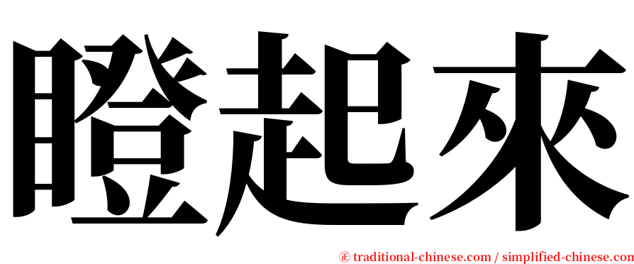 瞪起來 serif font