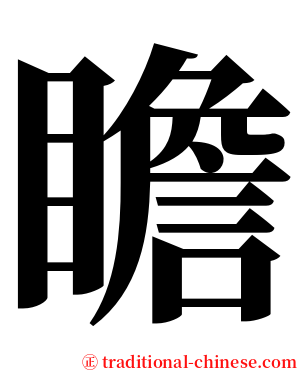 瞻 serif font