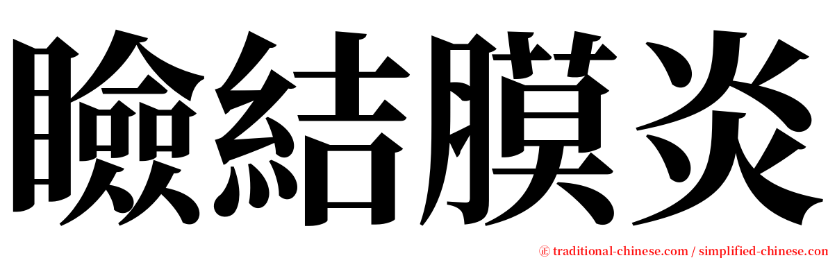 瞼結膜炎 serif font