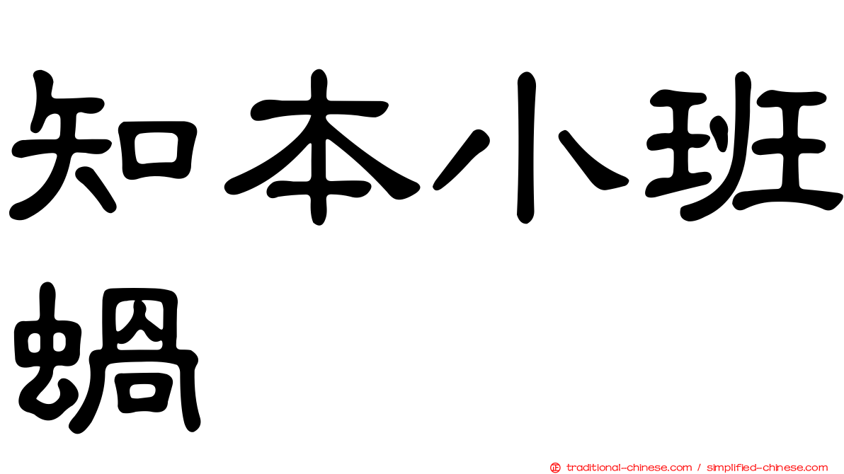 知本小班蝸