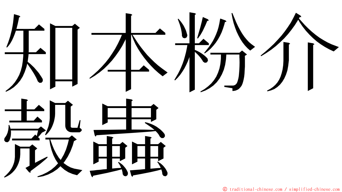 知本粉介殼蟲 ming font