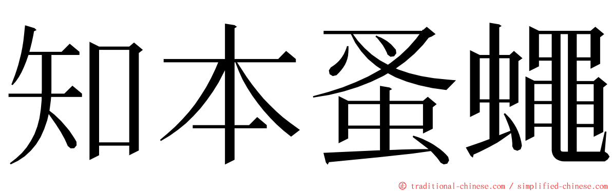 知本蚤蠅 ming font