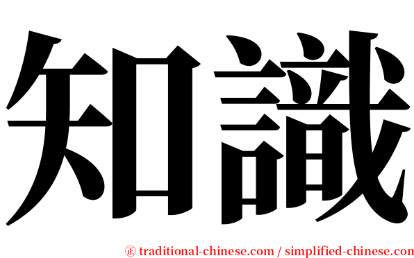 知識 serif font