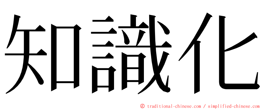 知識化 ming font