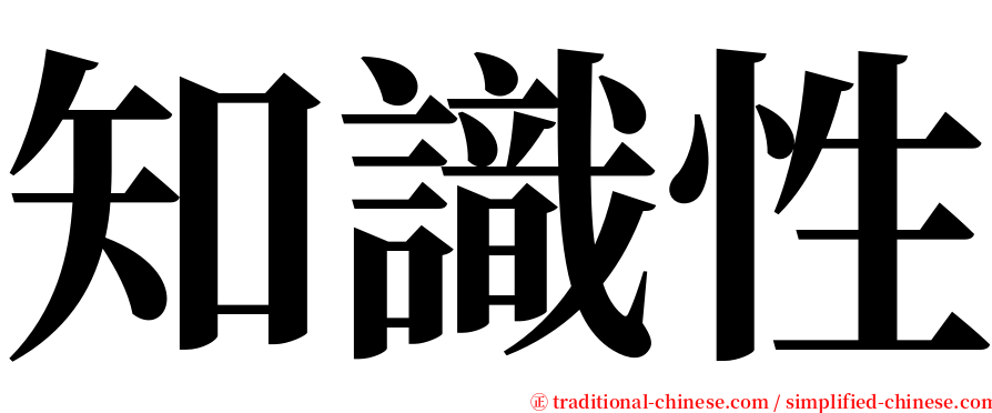 知識性 serif font