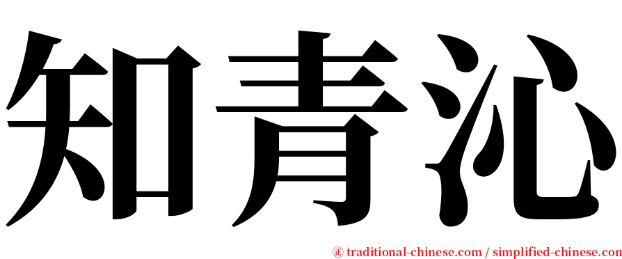 知青沁 serif font