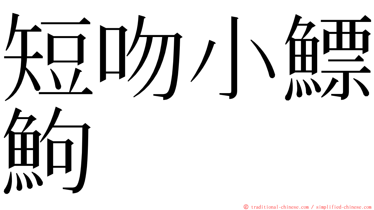 短吻小鰾鮈 ming font