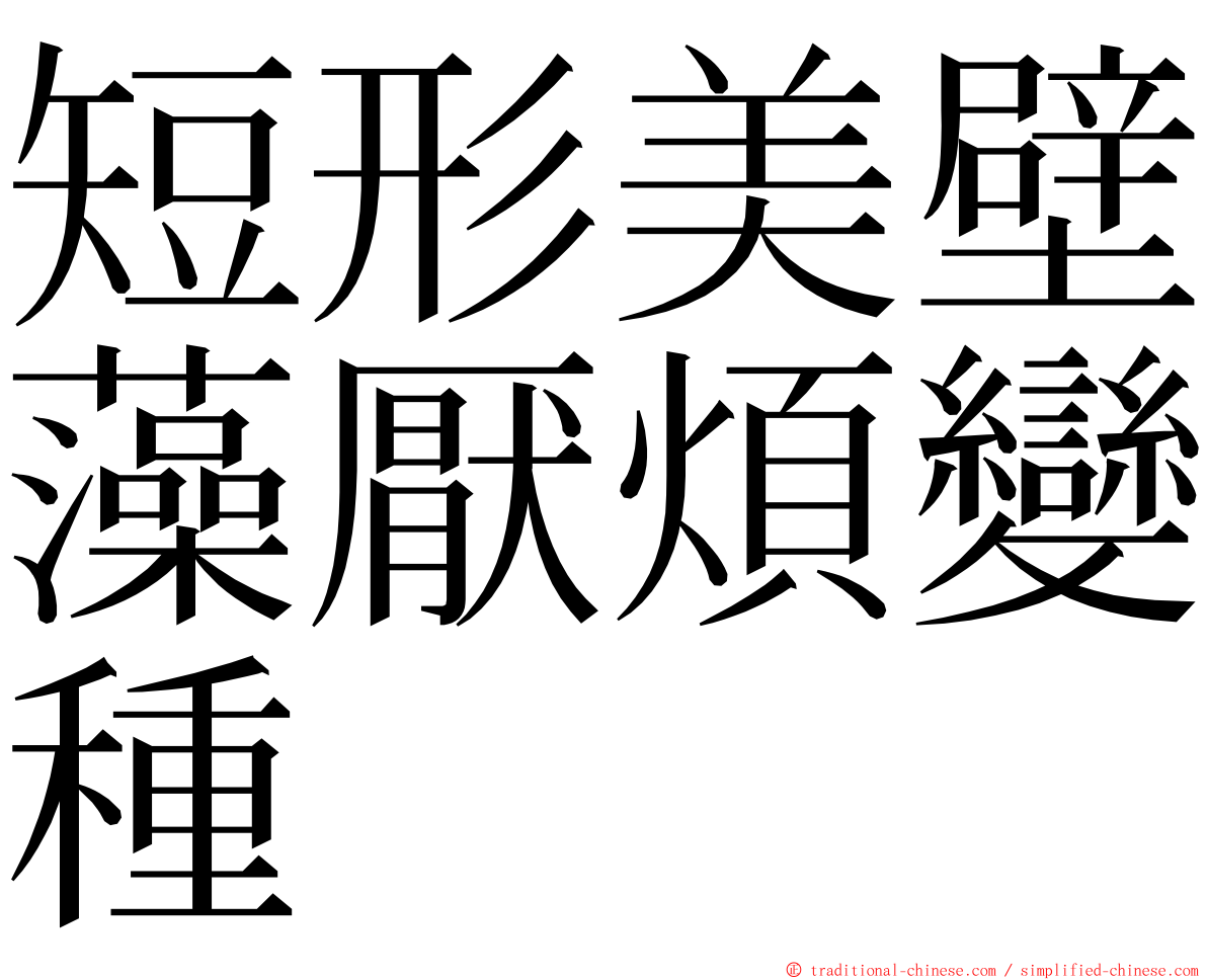 短形美壁藻厭煩變種 ming font