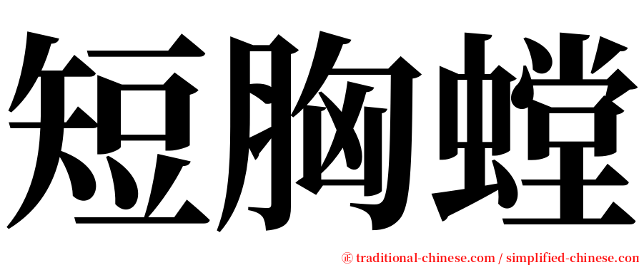 短胸螳 serif font