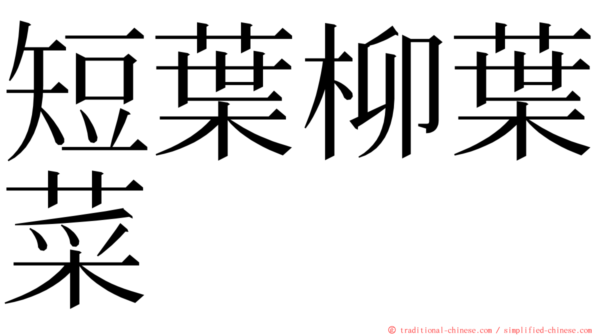 短葉柳葉菜 ming font