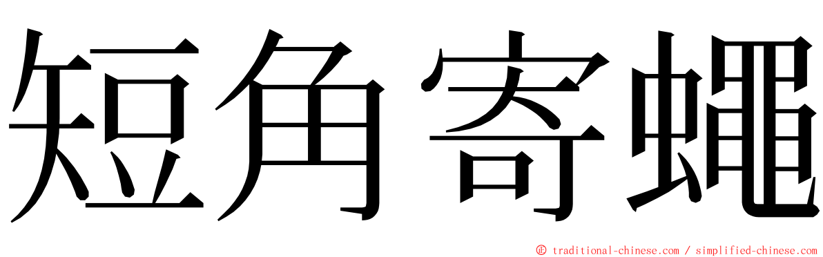 短角寄蠅 ming font